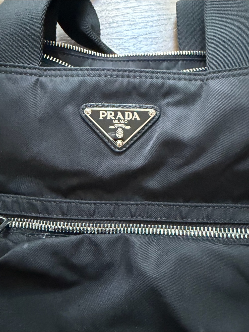 Prada Black Nylon Duffel Bag with Removable Shoulder Strap - Picture 2 of 6